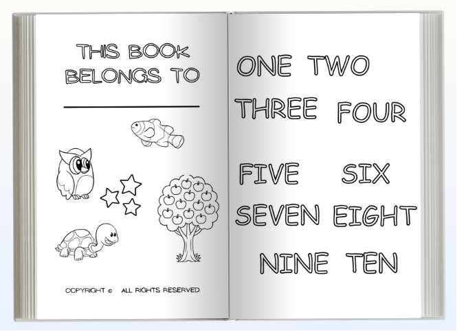 early learning math coloring book